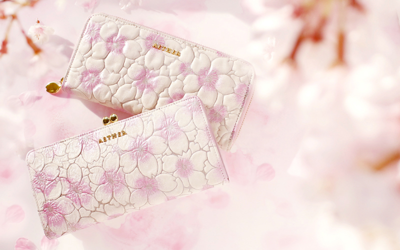 桜柄の財布